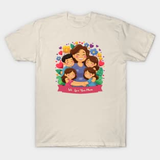 Celebrating the Love Between Mom, Son, and Daughters T-Shirt